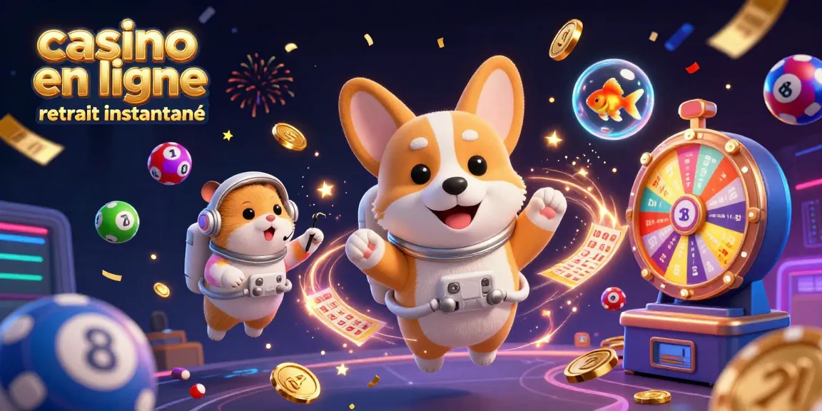 Jouez au casino en ligne retrait instantané dans un univers ludique avec des personnages animés et des éléments de jeu dynamiques.
