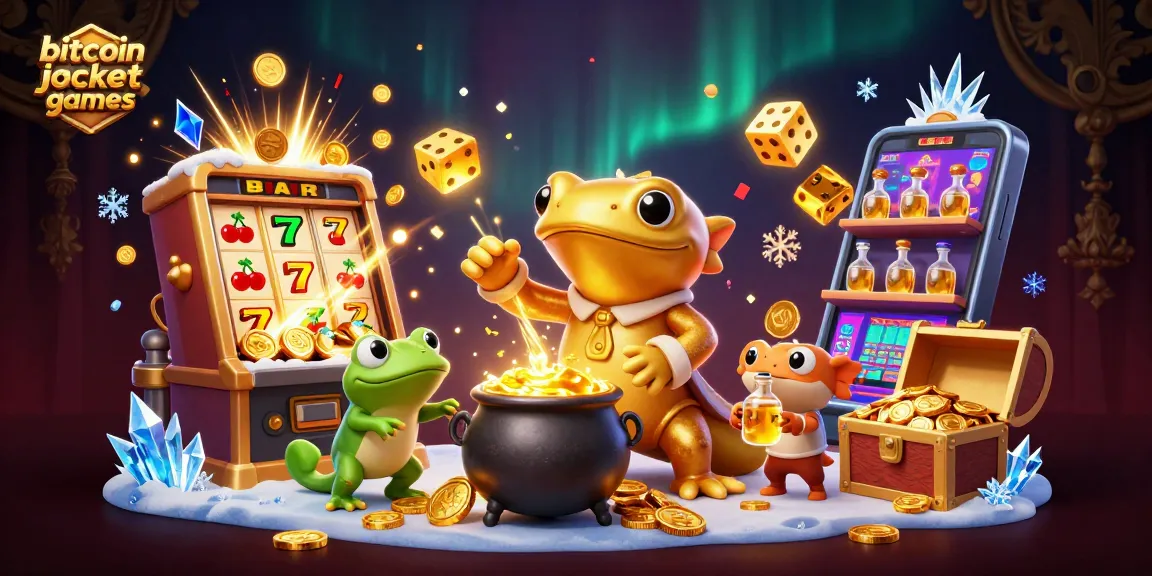 Experience thrilling bitcoin jackpot games with our vibrant scene of enchanting characters and rich casino elements.