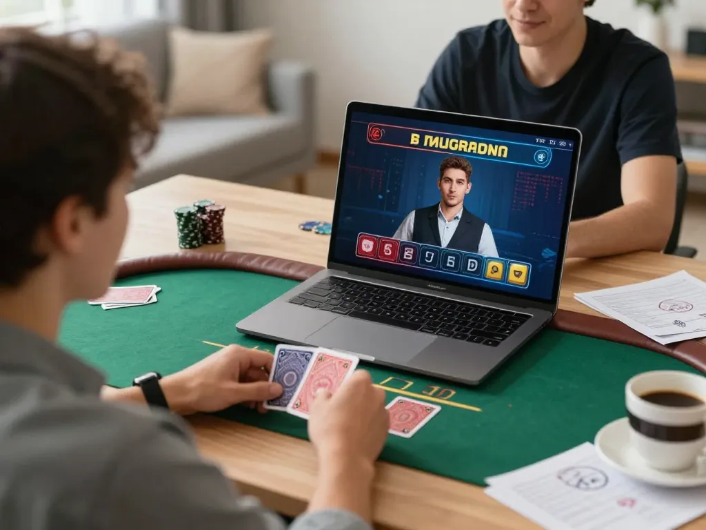 NHÀ CÁI CM88 live dealer blackjack game showcasing intense gameplay and strategic decision-making.