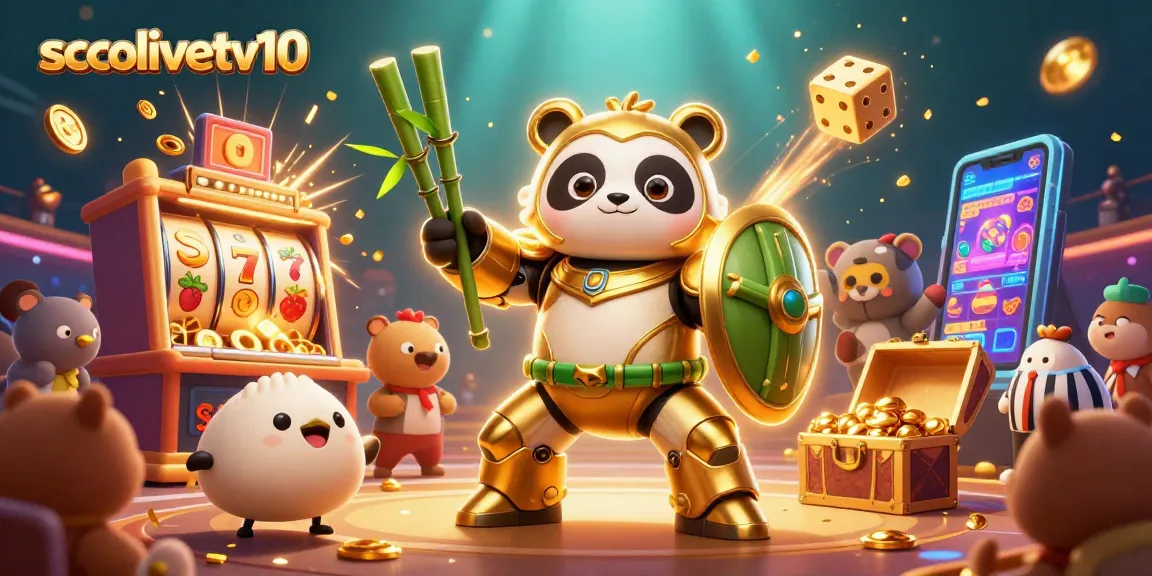 socolivetv10 brings excitement with vibrant 3D illustration of slot machines and casino elements