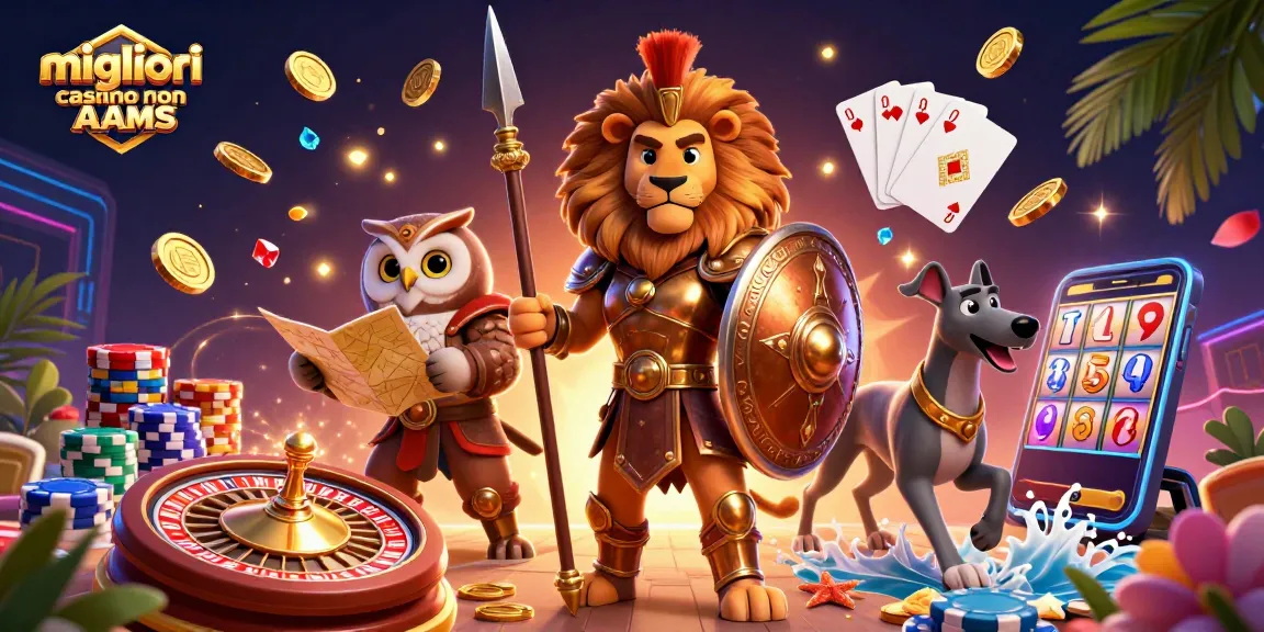 Partecipa a un'esperienza di gioco emozionante nei migliori casino non AAMS con un'illustrazione 3D vivace e piena di eccitazione.