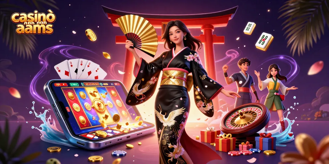 Interagisci con casinò non aams attraverso un'affascinante illustrazione 3D di una donna asiatica elegante che celebra l'esperienza del casinò.