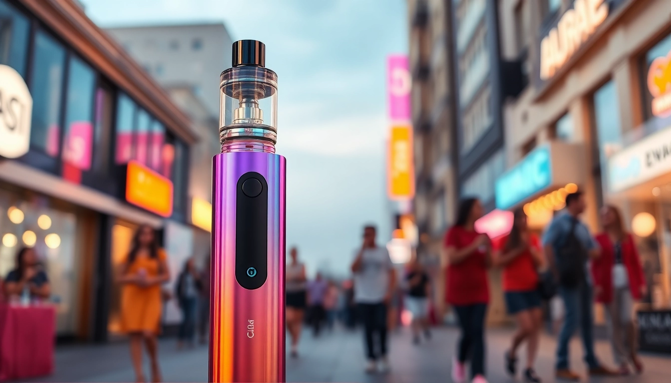 Vibrant air bar vape highlighted in a stylish urban scene, showcasing its modern features and design.