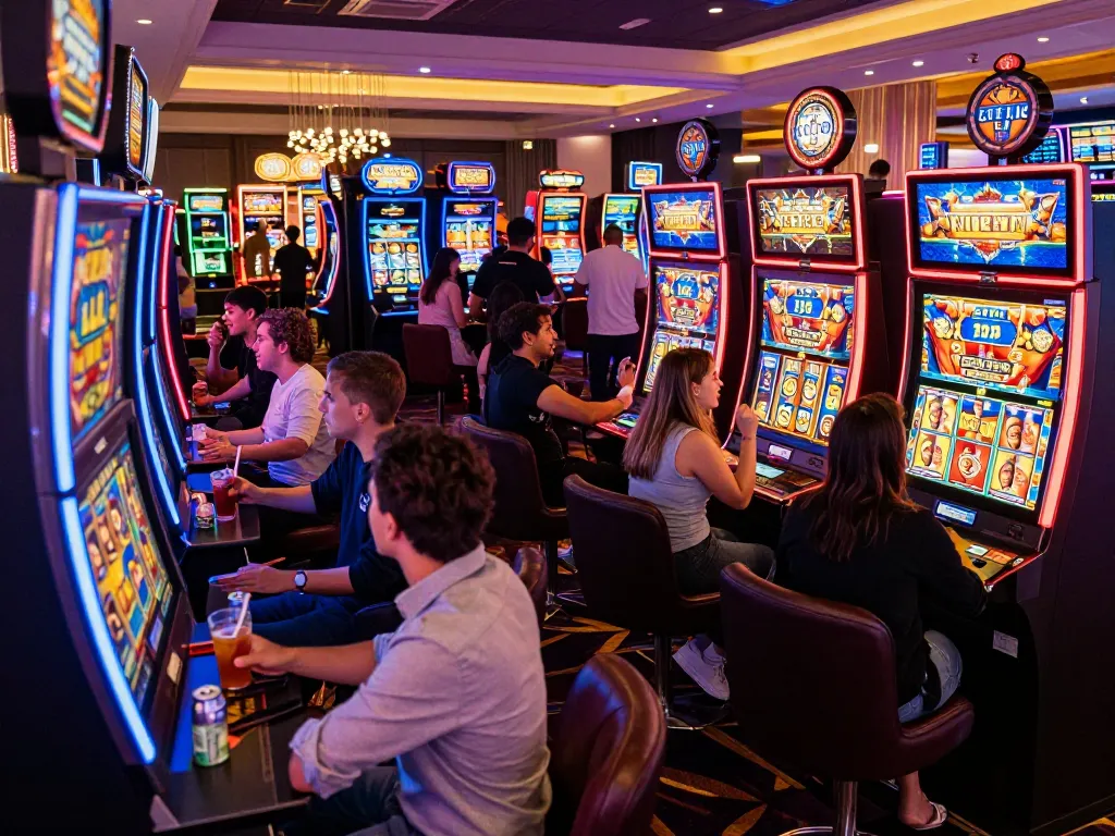 Pengalaman bermain yang menarik di mesin slot situs dengan teman-teman merayakan kemenangan.