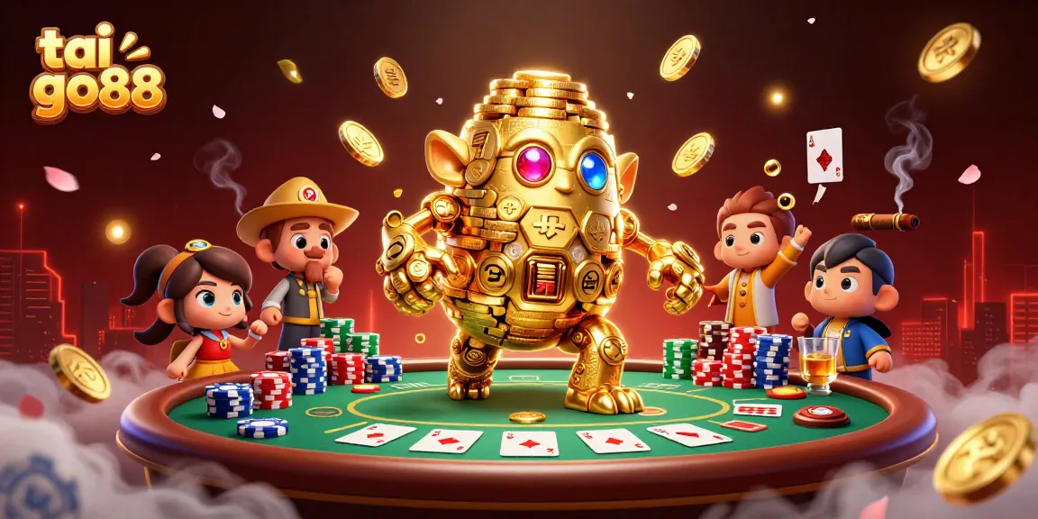 Play exciting games and win at tai go88 with a vibrant casino illustration packed with dynamic action.