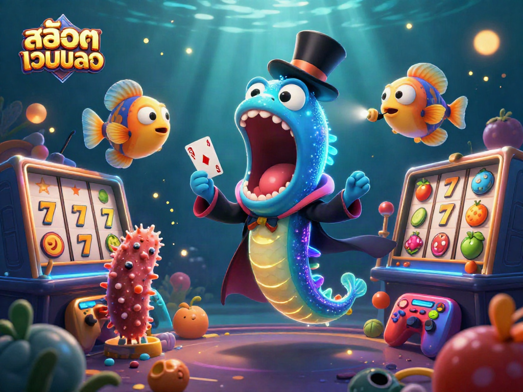 Join the action with สล็อตเว็บตรง through a magic act featuring unique sea creatures and gaming elements.