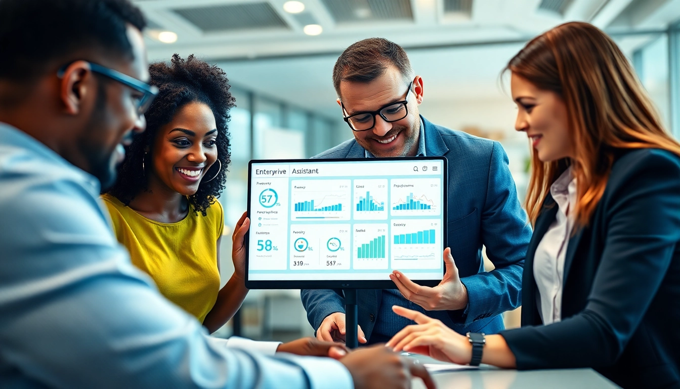 Enhance productivity with enterprise assistant platform features displayed in a professional setting.