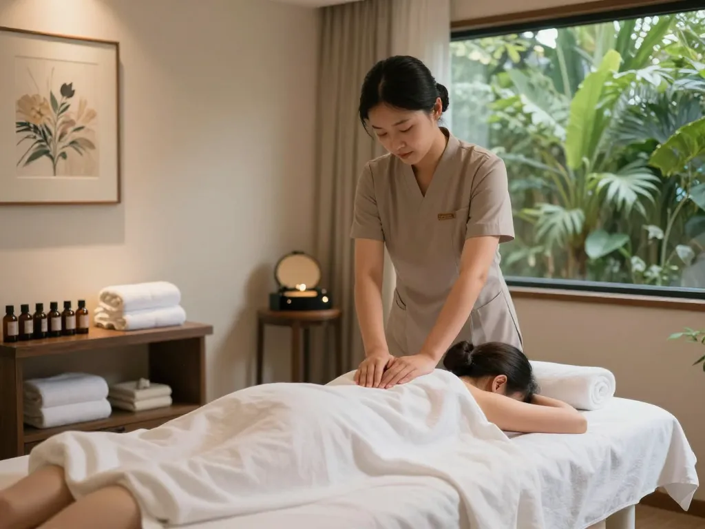 Relaxing Swedish massage scene demonstrating 강남스웨디시 therapy in a serene spa.