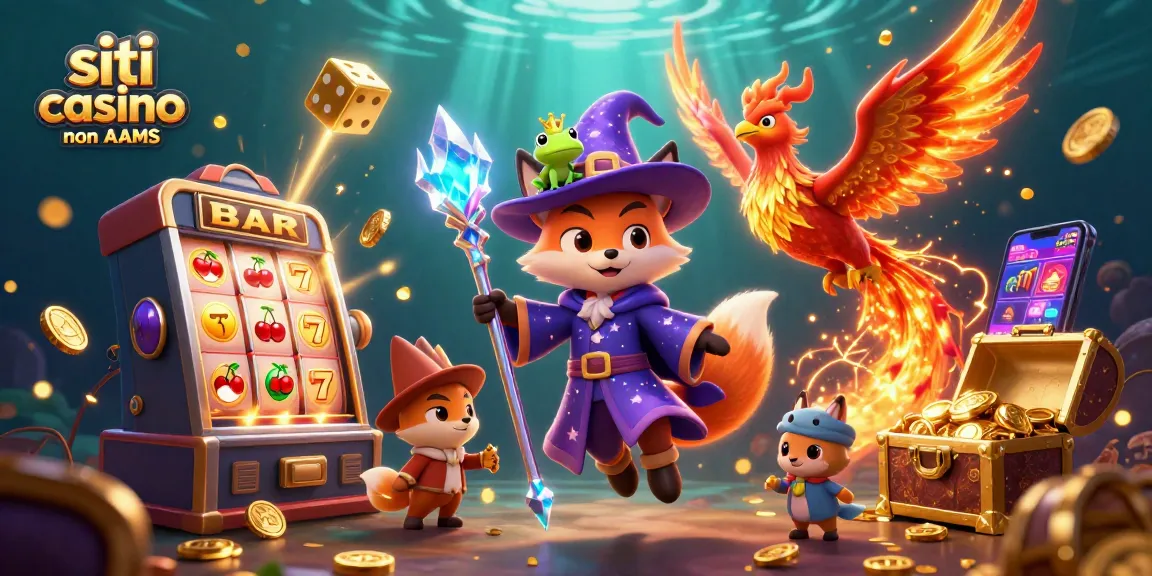 Partecipa a un'azione di gioco dinamica nei siti casino non AAMS con personaggi entusiasmanti e slot machine vivaci.