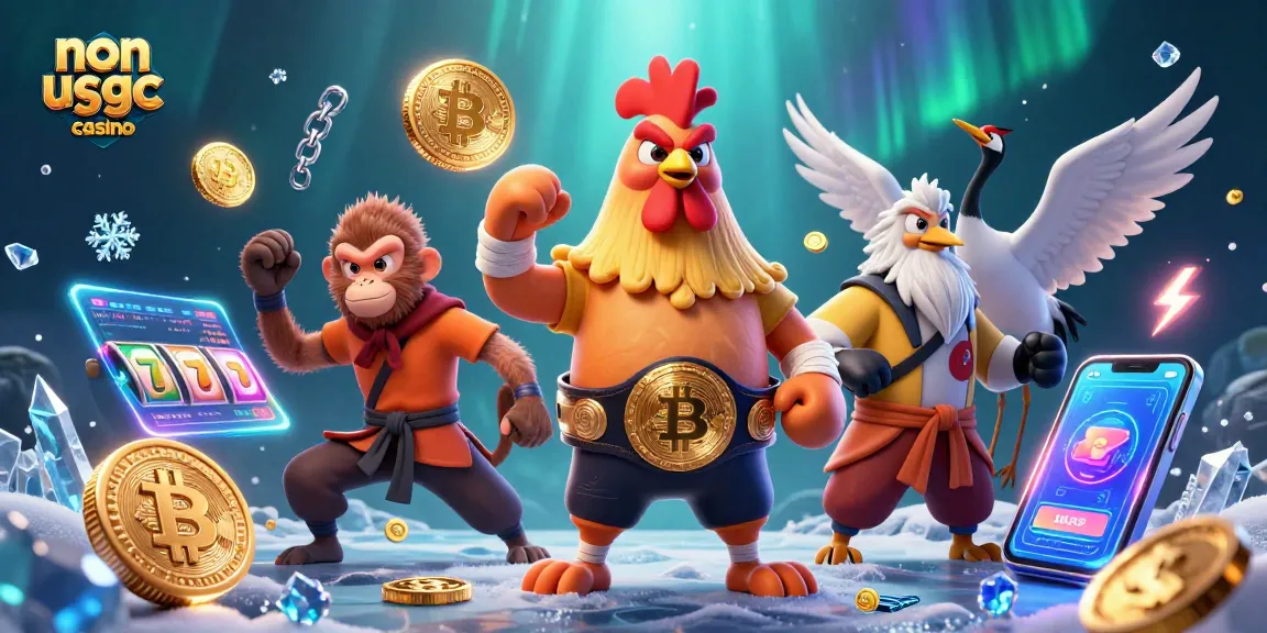 Engaging scene showcasing non ukgc casino with dynamic 3D characters and vibrant gaming elements.