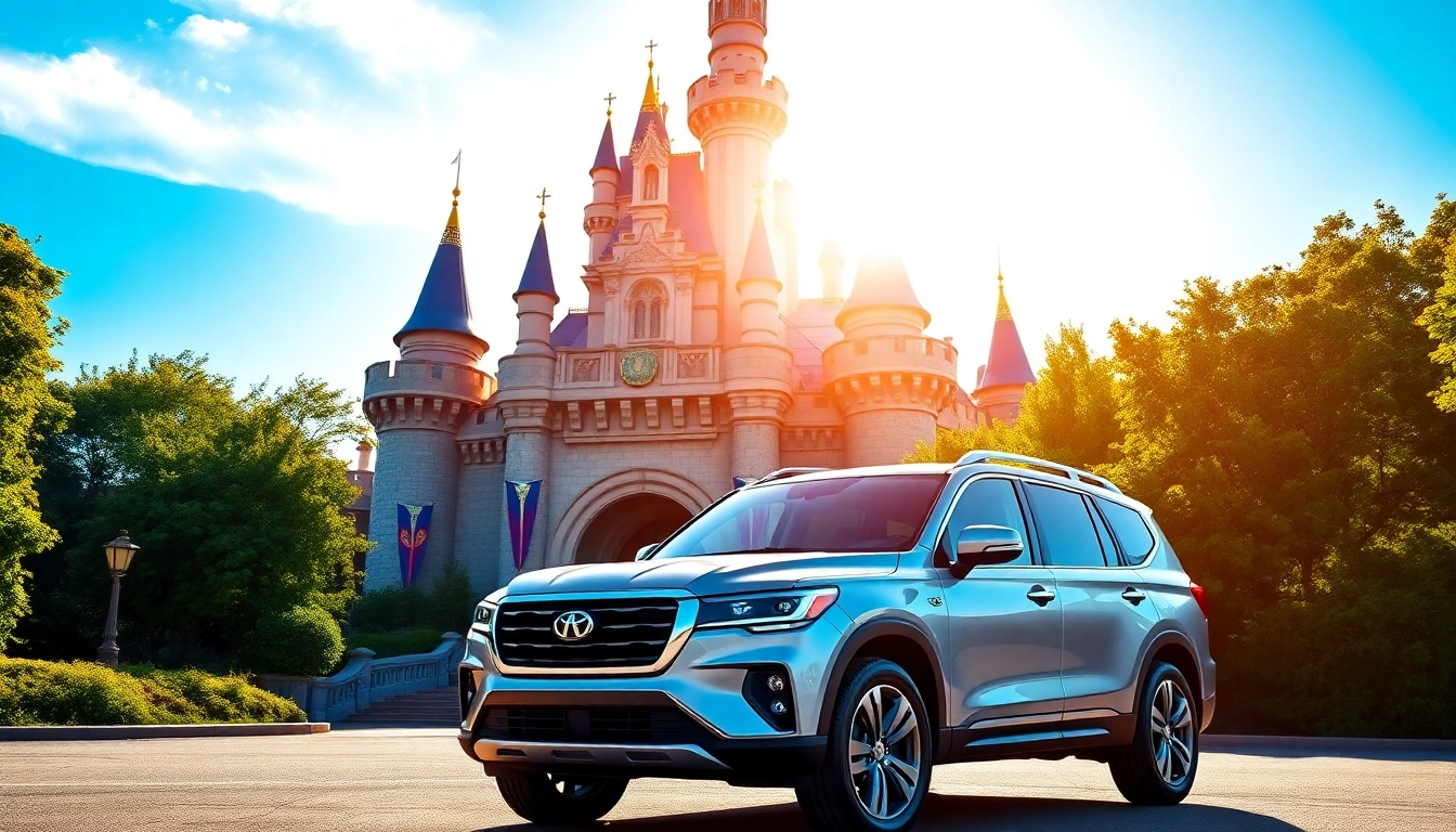 Embark on a scenic Beauvais Airport to Disney Transfer with a luxurious SUV near Disneyland.