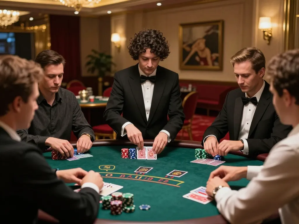 Players engage at a blackjack table, showcasing the thrill of nano banana 3 algorithms in action.