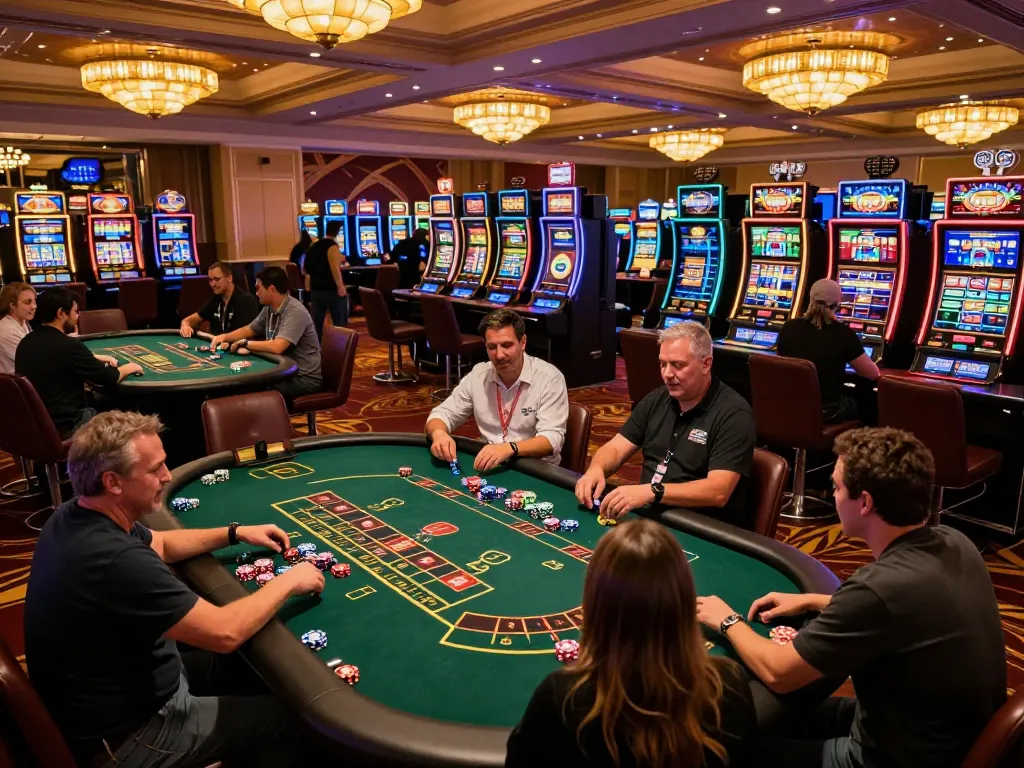 Experience thrilling หนังใหม่ชนโรง gameplay amidst a lively casino atmosphere featuring poker and slots