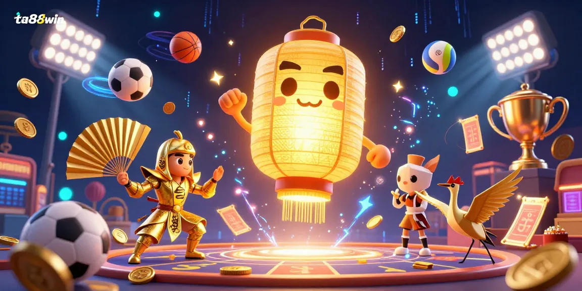 Experience exciting gameplay with ta88win's animated casino scene featuring vibrant sports betting elements.