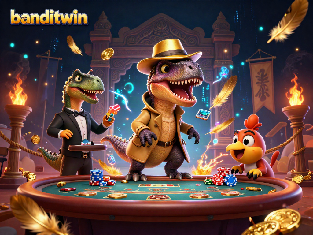 Banditwin menawarkan pengalaman kasino dengan karakter dinosaur yang unik di permainan blackjack.