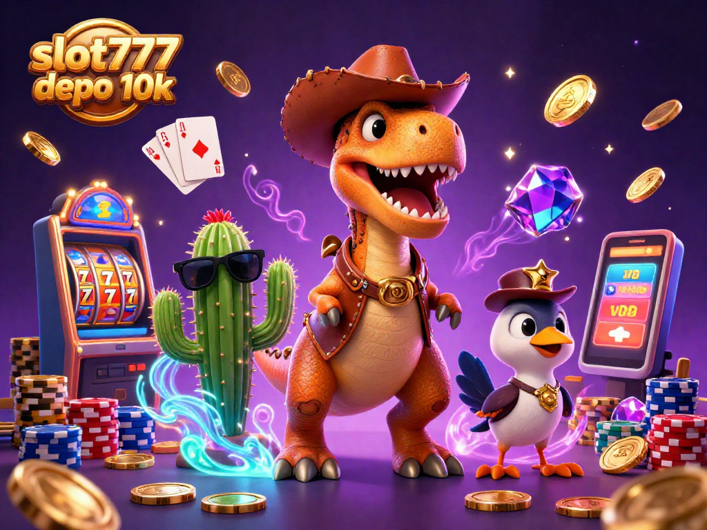 Play thrilling games at slot777 depo 10k with vibrant characters and dynamic casino elements.