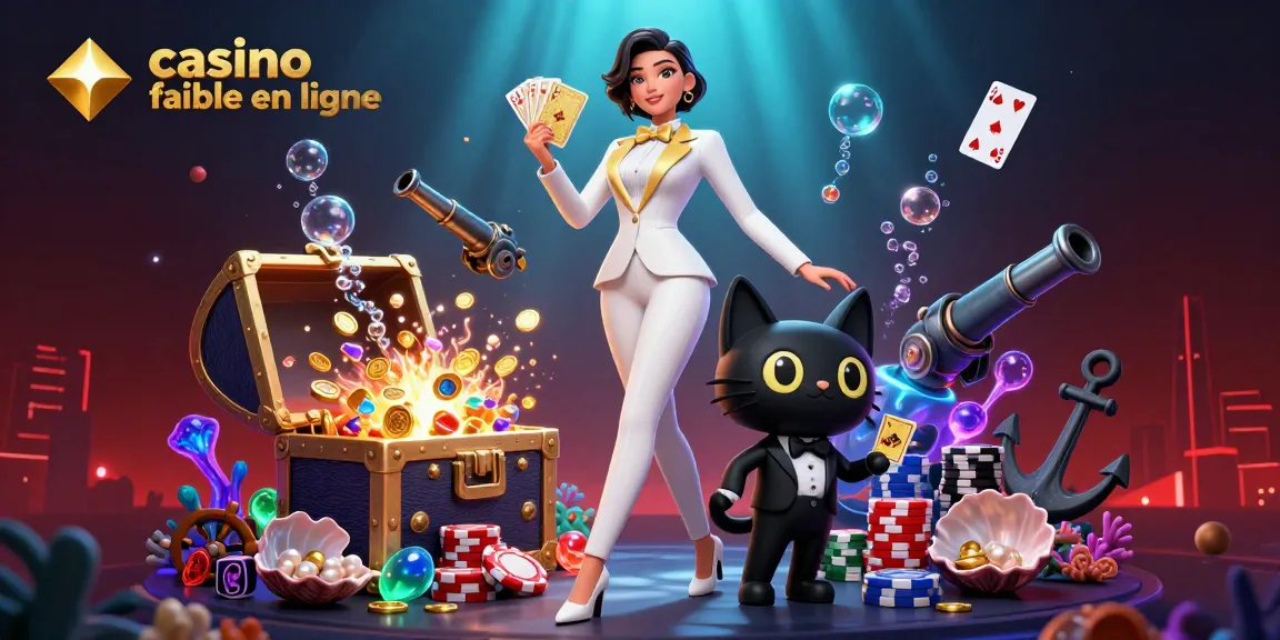 Vivez l'excitation d'un casino fiable en ligne avec un personnage glamour mélangeant des cartes au milieu de trésors.