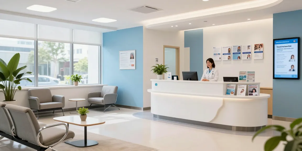 Health insurance for newlyweds consultation in a modern medical facility with compassionate patient care elements.
