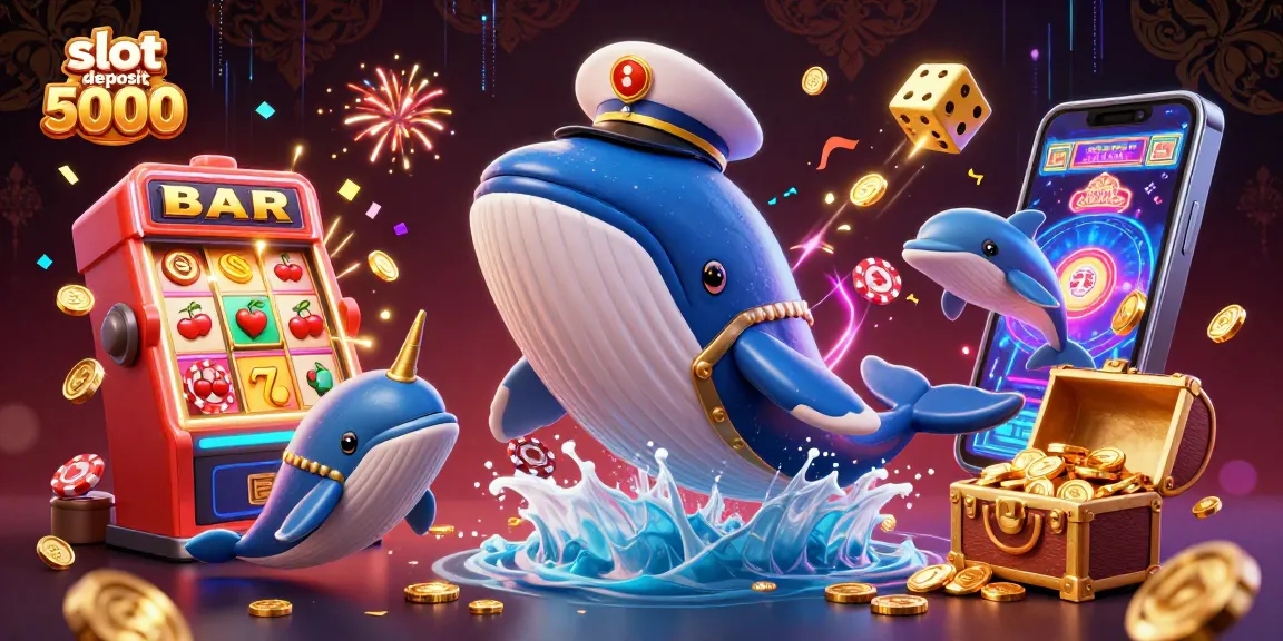 Engage in thrilling gameplay with slot deposit 5000 surrounded by vibrant characters and rich casino elements.