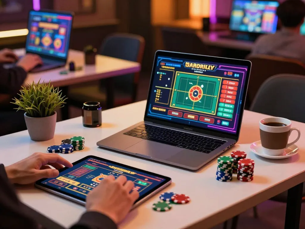 Tham gia vào game trực tuyến cho m88 mới nhất hôm nay với laptop và chip màu sắc.