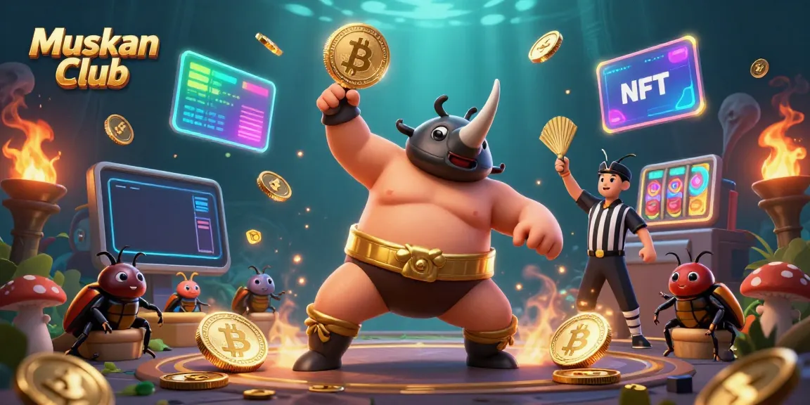 Experience thrilling gameplay at Muskan Club with 3D characters in a vibrant casino scene.