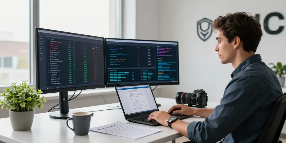 Expert analyzing data to recover stolen cryptocurrency in a modern fintech workspace.