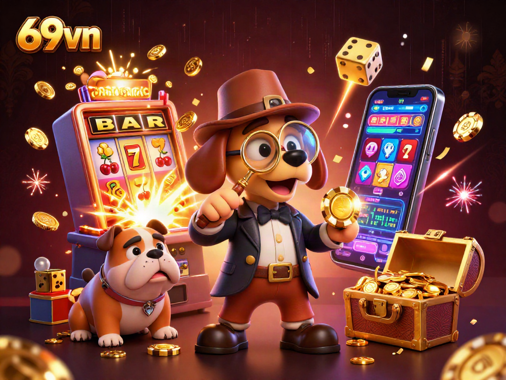 Join the adventure at 69vn as a detective hunts for casino treasure amidst vibrant gaming fun!