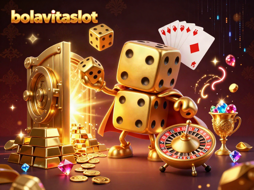 Engage with bolavitaslot's excitement as cartoon characters showcase jackpot thrills with golden treasures.