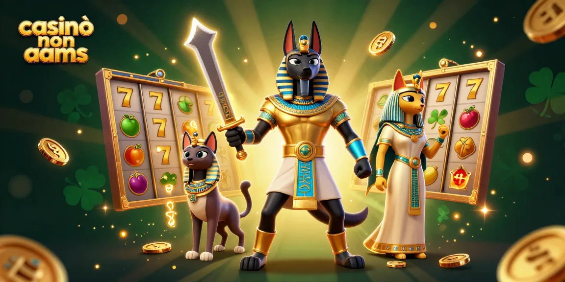 Vivi l'azione in un casinò non AAMS con Anubis e Bastet tra elementi di slot entusiasmanti.