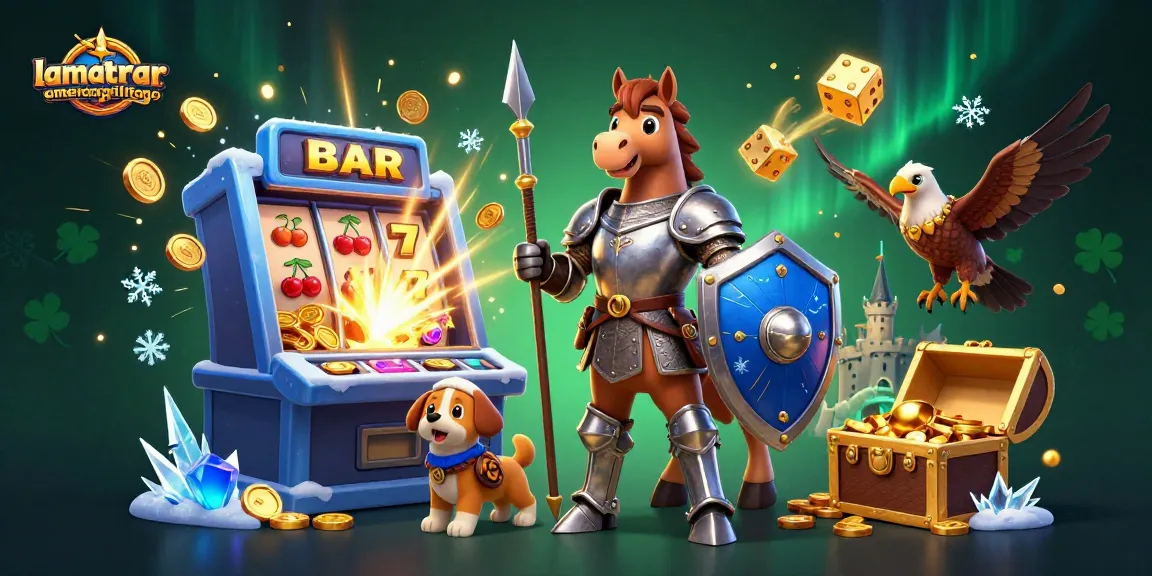 Spin to win with lamatracamexicangrilltogo's thrilling casino explosion scene featuring knights, slots, and treasure!