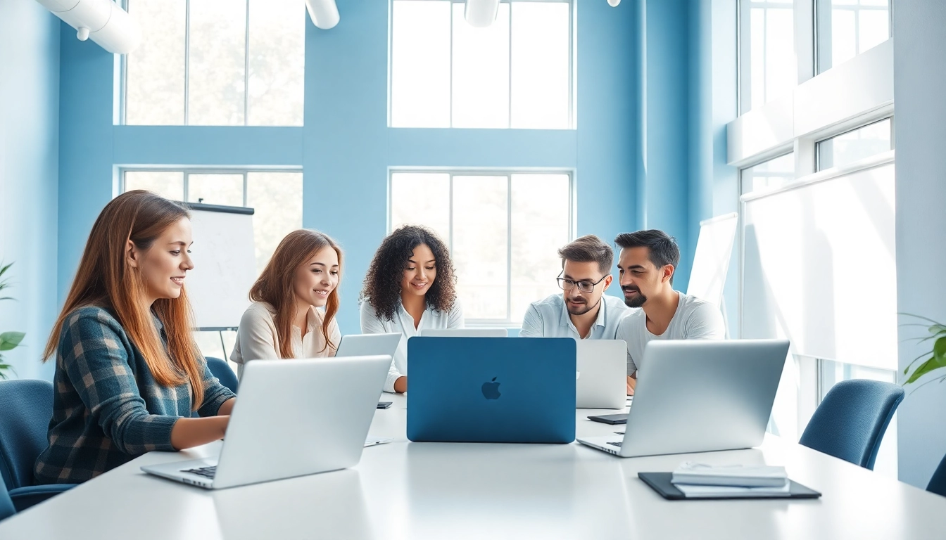 Website erstellen lassen mit einem effizienten Team in einem modernen Büro.