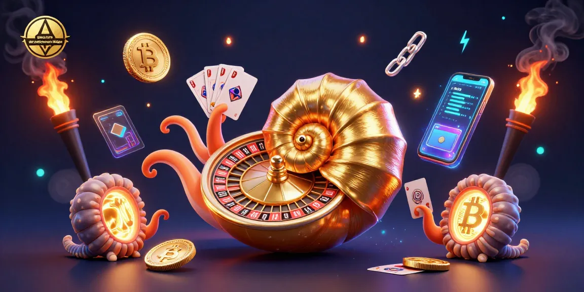 Engage with quality and authority blogs through a vibrant 3D casino illustration showcasing a nautilus roulette wheel.