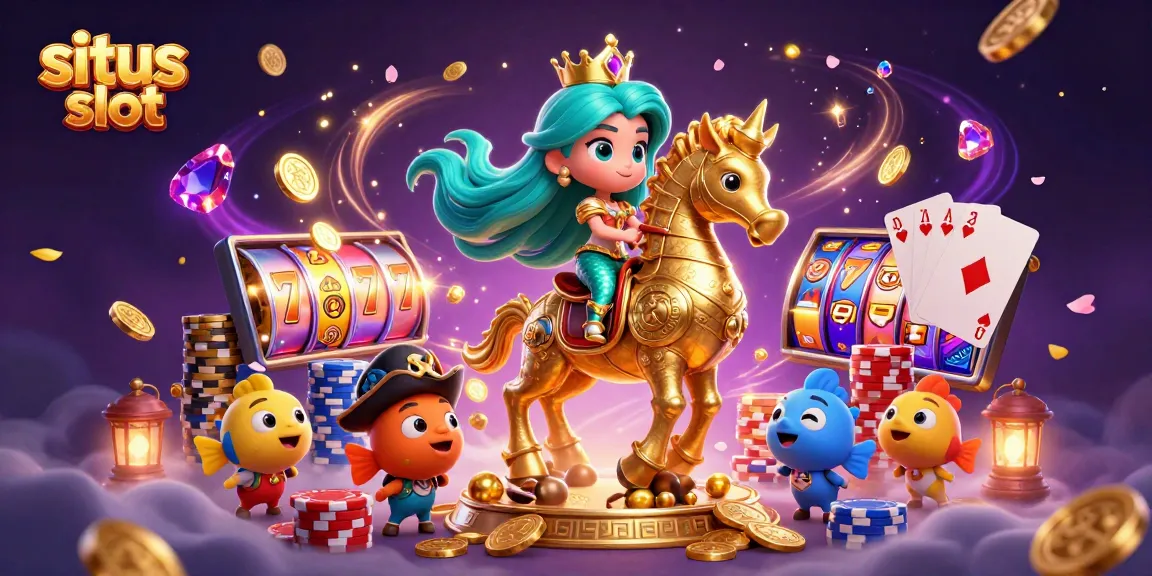 Sparkling situs slot adventure with a mermaid princess, golden seahorse, and colorful fish, enhancing your gaming excitement.