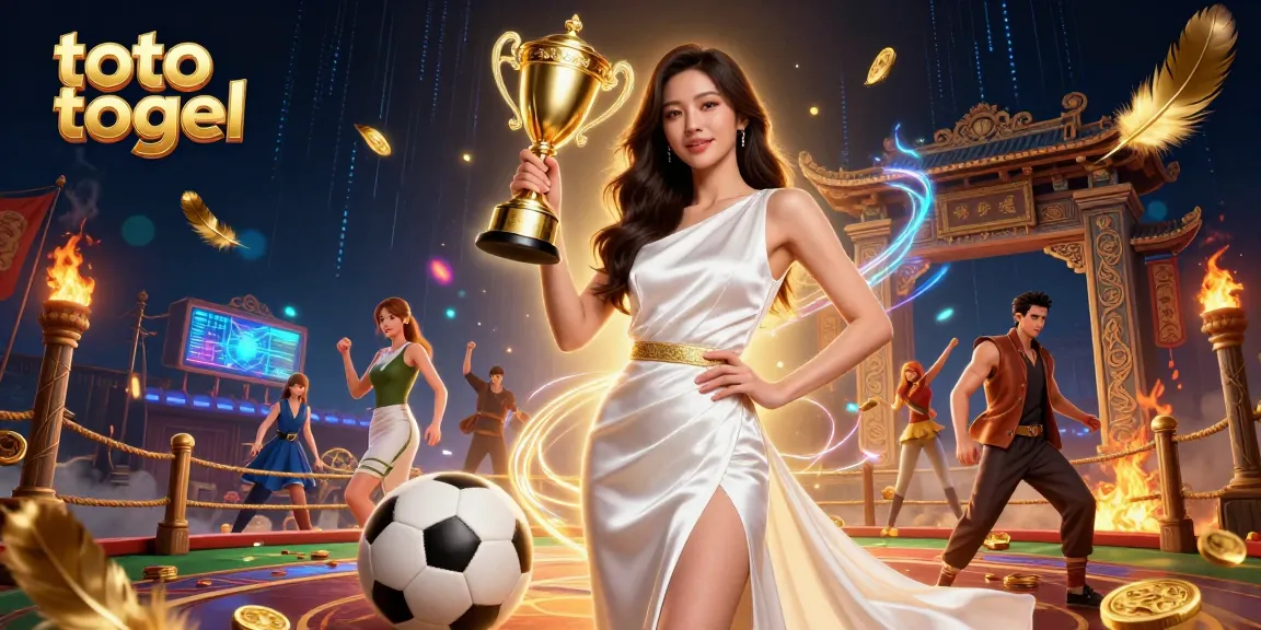 Rasakan aksi toto togel yang mendebarkan dengan seorang wanita Asia yang meraih kemenangan, menampilkan elemen olahraga dalam suasana kasino yang mengasyikkan.