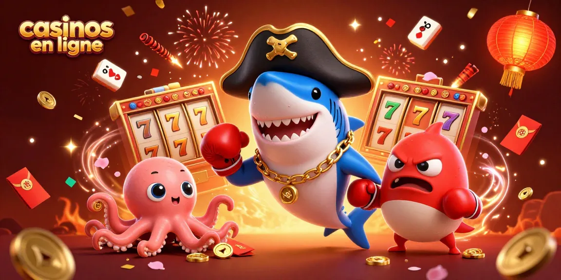 Jouez aux casinos en ligne avec le requin pirate et ses amis amusants.