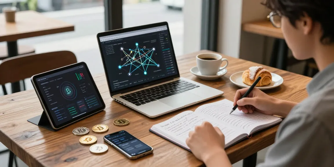 Active research at a cloud mining site with blockchain analysis tools and crypto coins.