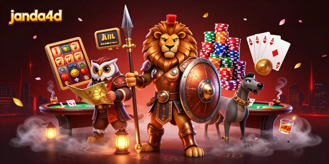 Mainkan permainan slot gacor di janda4d dengan ilustrasi kasino yang memukau.