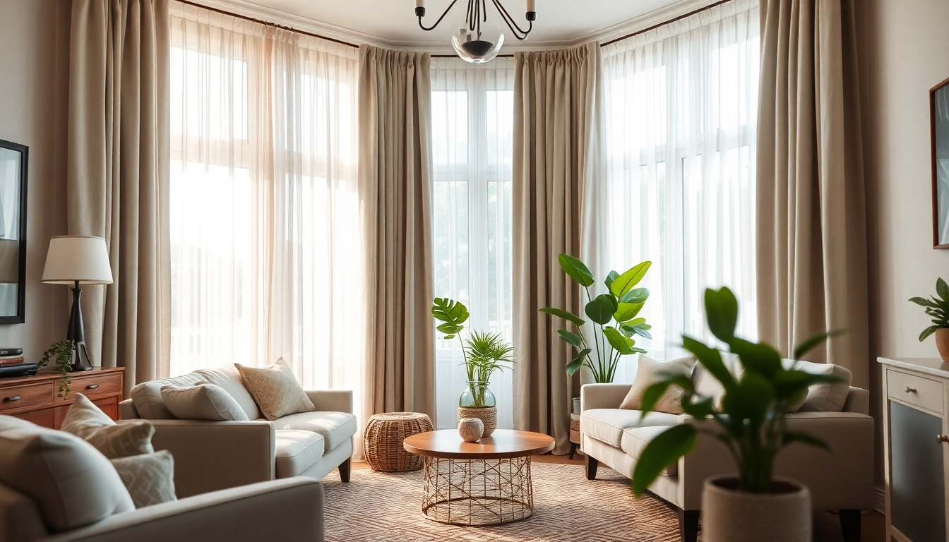 Geniet van verduisterende gordijnen in een stijlvolle woonkamer met warme kleuren en sfeervolle inrichting.