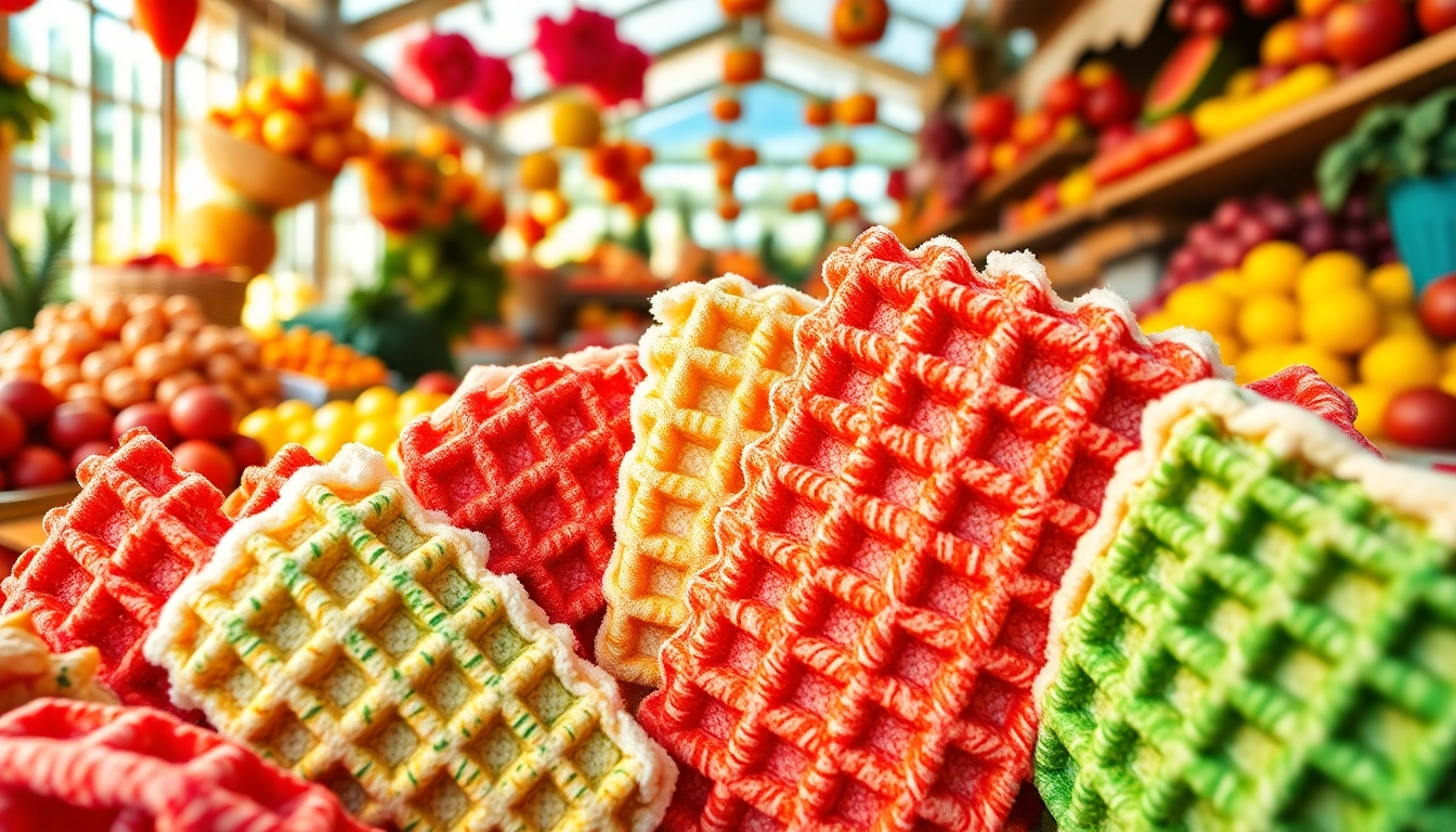 Bekijk wafel katoenen stof in kleurige ontwerpen, geschikt voor uiteenlopende creatieve projecten.