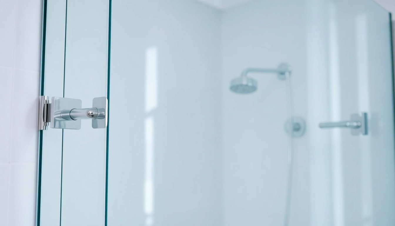 Elegant shower screen door in a bright modern bathroom highlighting its sleek design.