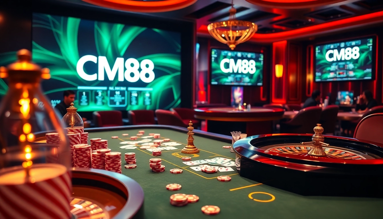 Experience the thrill of gaming with link CM88 showcased in an elegant casino atmosphere.