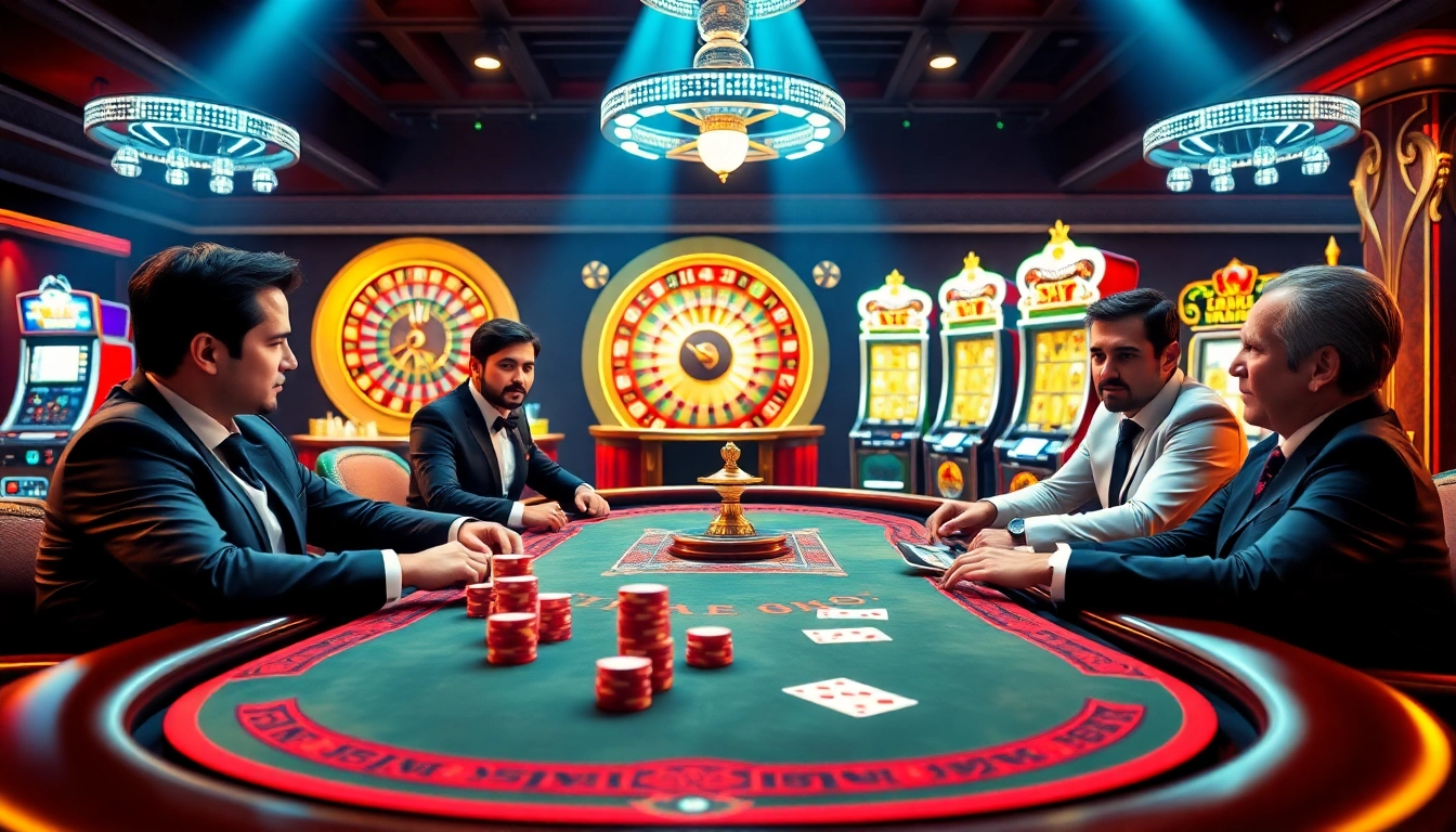 Découvrez le luxe du casino en ligne Français avec une action de poker dynamique et des visuels de jeu captivants.