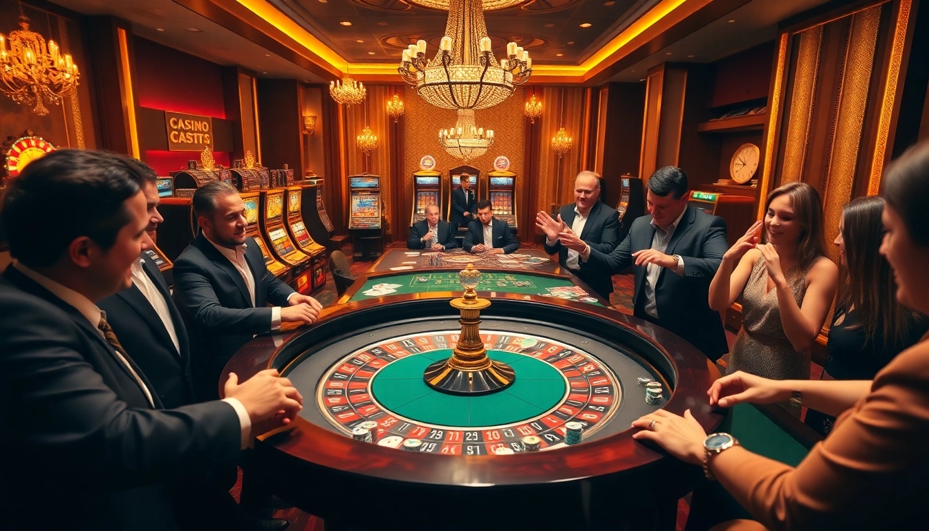 Expérience de jeu passionnante dans un casino en ligne Français luxueux avec roulette et machines à sous.