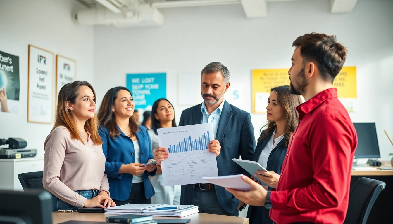 Engaging group discussion about IT certifications without studying in a modern office.