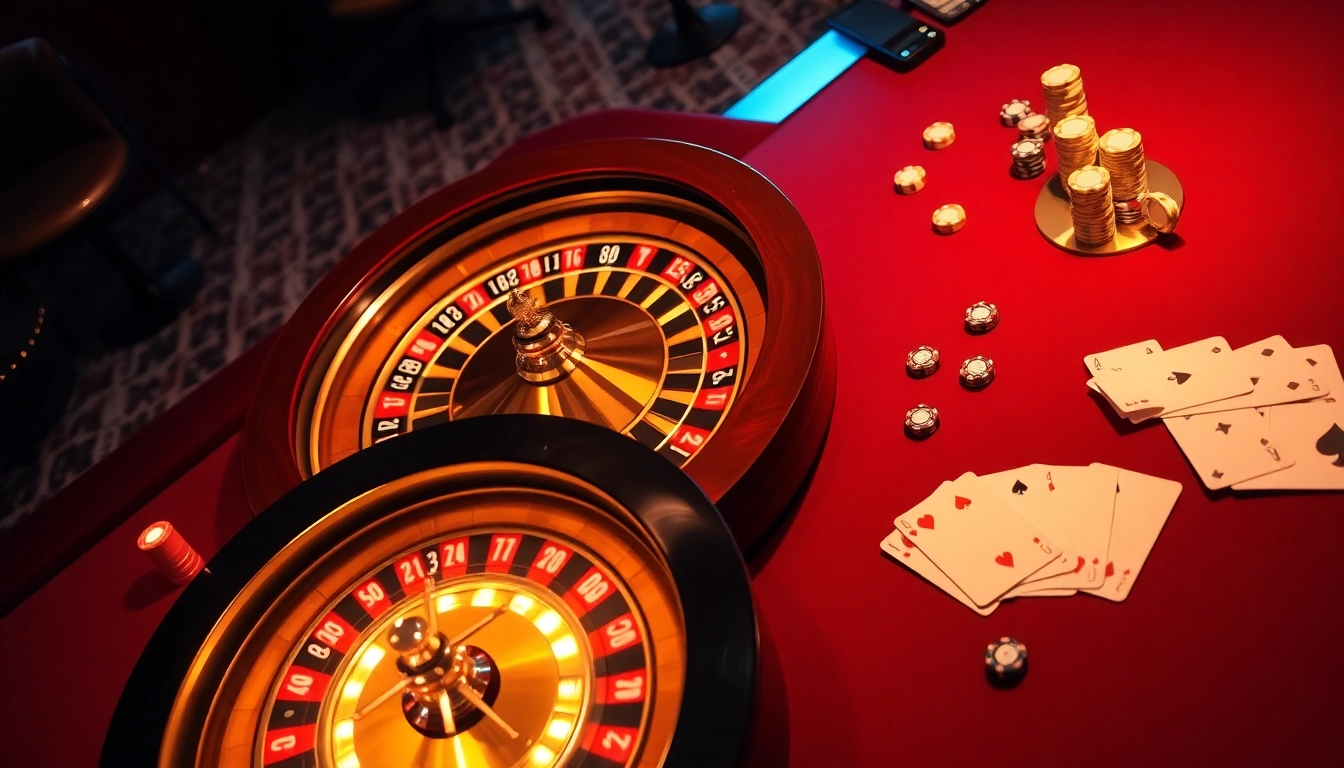 Vivez des jeux à enjeux élevés dans un casino en ligne Français luxueux avec roulette et jeux de cartes.