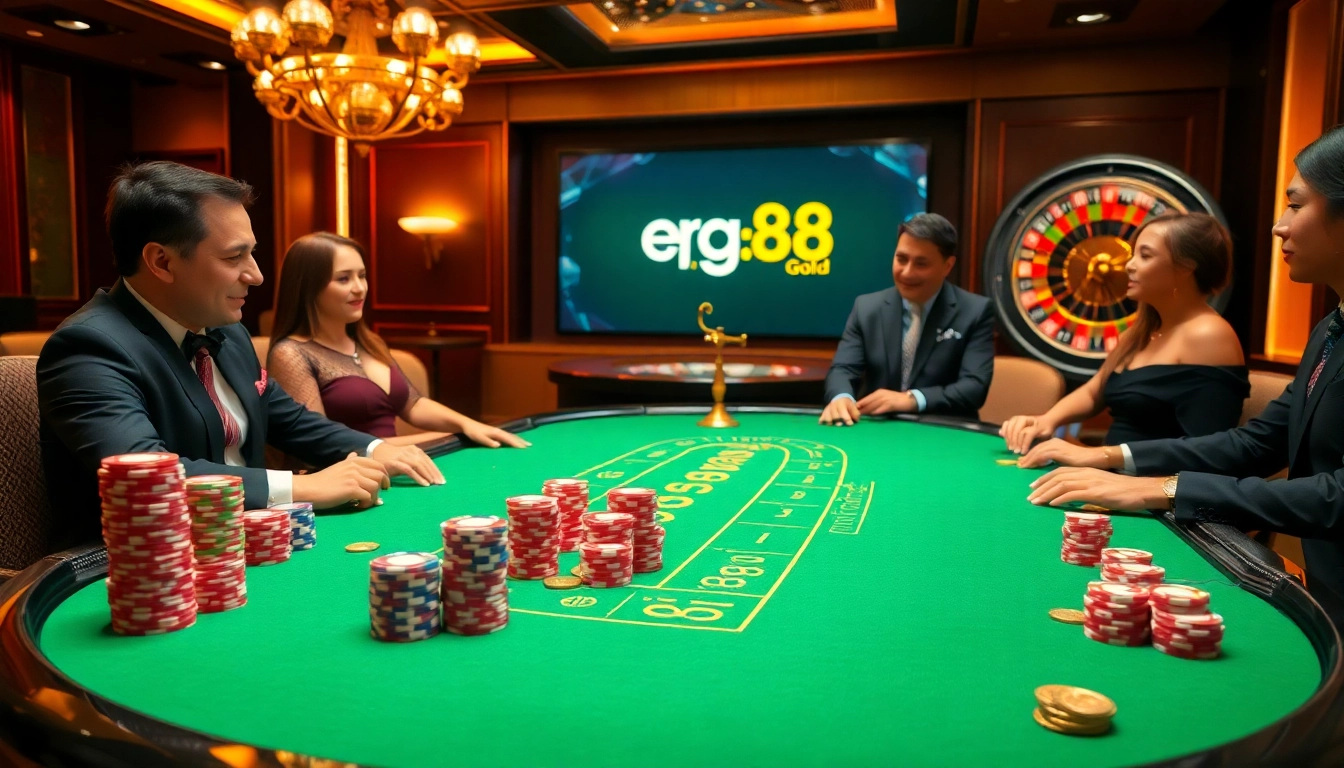 Players strategizing at a blackjack table while celebrating wins on https://gg88.gold/ with colorful chips.