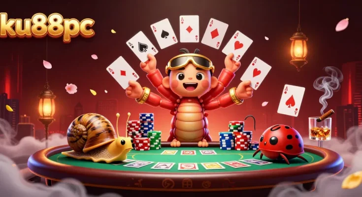 Engage in lively poker action at ku88pc with a vibrant dealer and high-stakes gameplay.