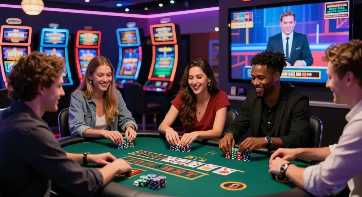 Engaging scene from casinos not on Gamstop at https://oadbyremembers.org.uk, showing players enjoying various games with vibrant atmosphere.