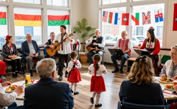 Dynamic community celebration of Polish culture in San Francisco at https://www.sfpol.com/ with families and traditional festivities