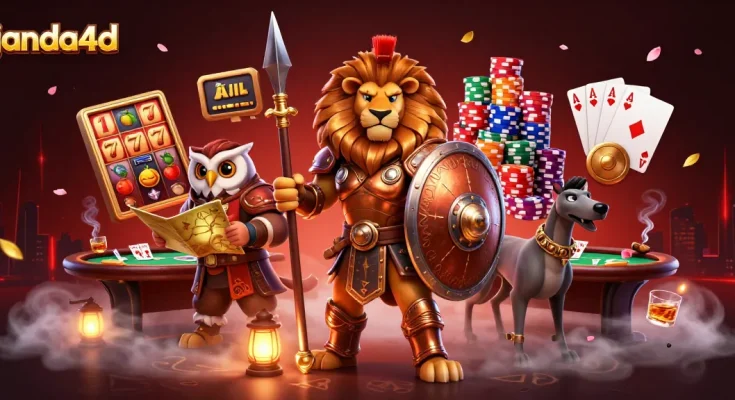 Mainkan permainan slot gacor di janda4d dengan ilustrasi kasino yang memukau.